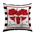 thumbnail image 1 of Red Throw Pillows Covers for Couch, Heart Print Decorative Pillow Cover for Wedding Party Bedroom Sofa, 1 of 7
