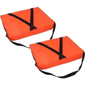 Red Throwable Flotation Device - 18"x14" Boat Cushion with Strap, High Buoyancy Waterproof Float for Boating Safety & Emergency Rescue, Swimming & Rescue Boat Throwable Flotation Device