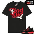 Red Thunder 4s shirts to match Sneaker Match Tees Black "God Did Doves