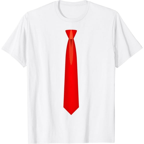 Red Tie, Necktie Funny Dress T-Shirt100% cotton
