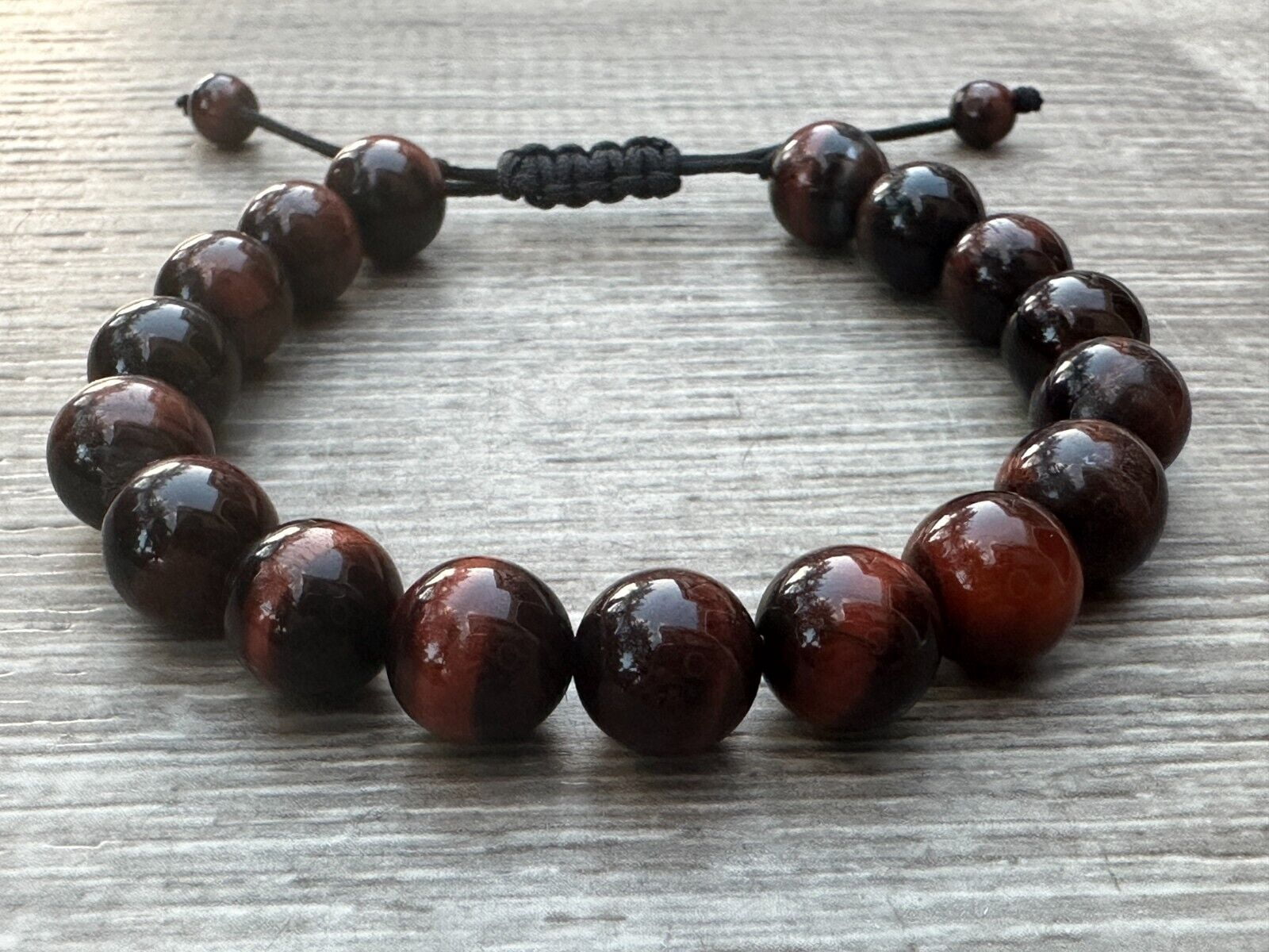 RED TIGER'S EYE MELANGE BEADED BRACELET main image 1