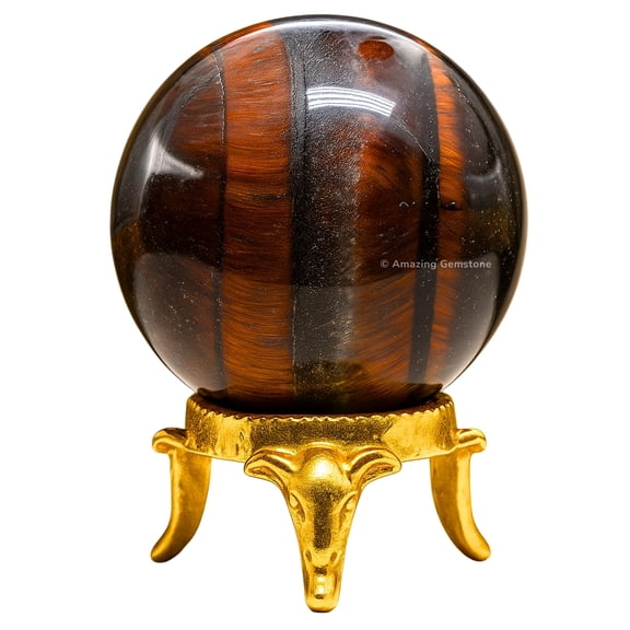 Red Tiger Eye Crystal Ball Sphere 1.5" Inches