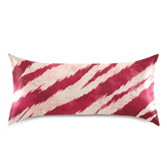 Red Tiger Pattern Pillow Case Standard Size Silky Satin Pillow Cover for Bedroom 20x26 Inch