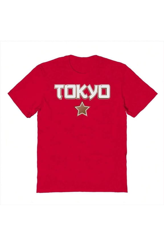 Red Tokyo Star Graphic Cotton Short-Sleeve T-Shirt