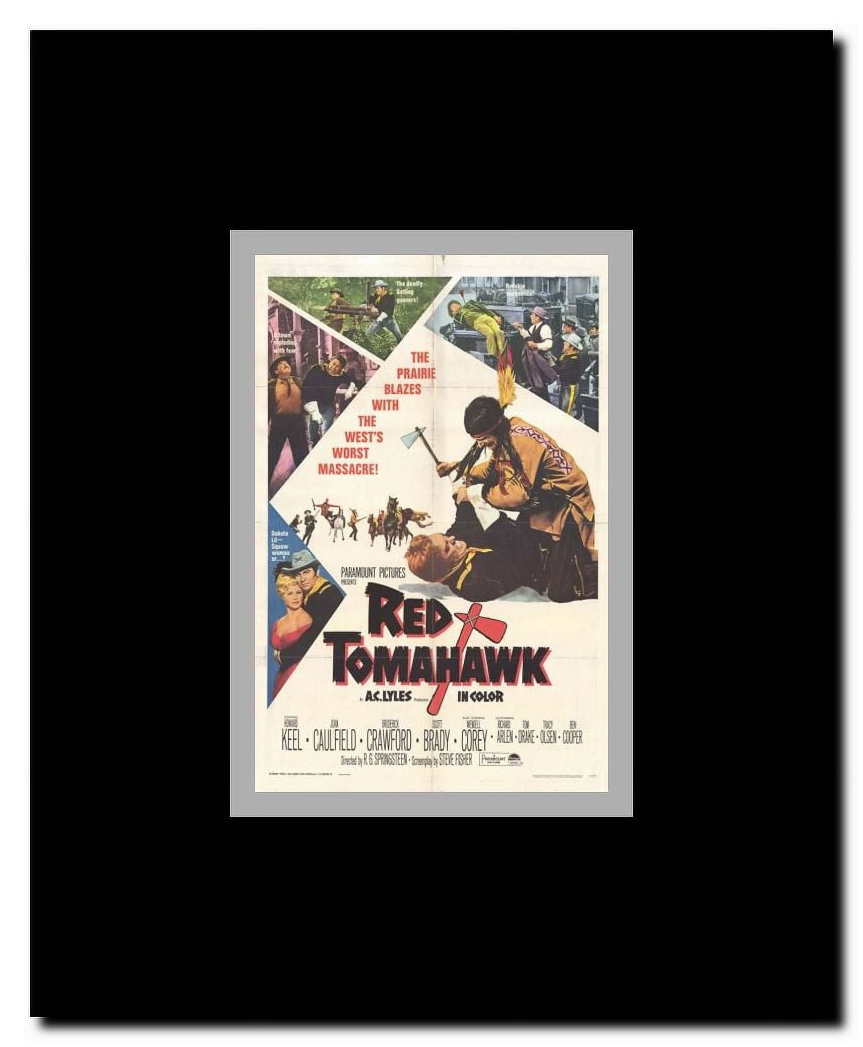 Red Tomahawk Framed Movie Poster