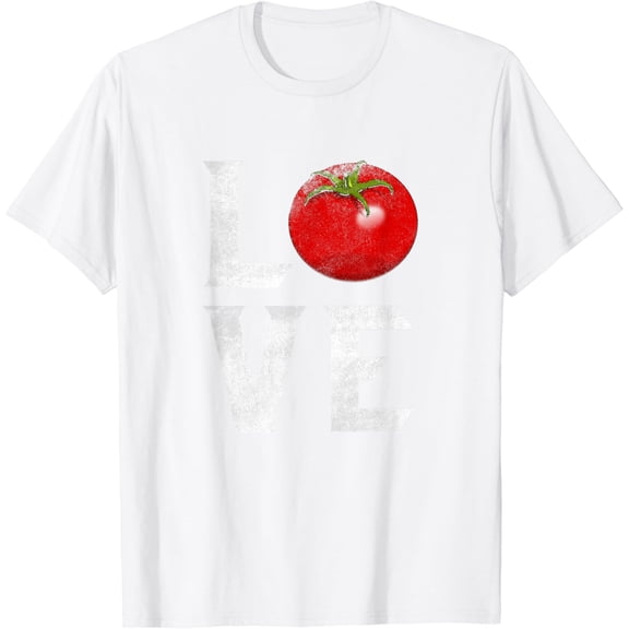 Red Tomato Gardener I Love Gardening Vegetables Vegan Food T-Shirt