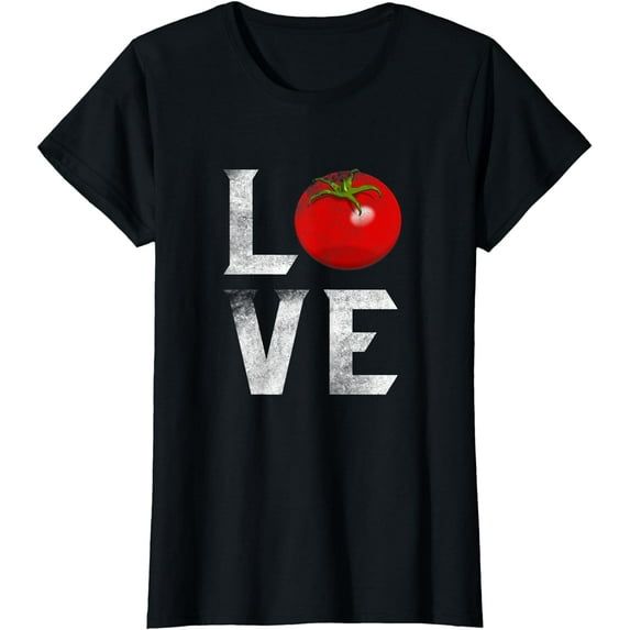 Red Tomato Gardener I Love Gardening Vegetables Vegan Food T-Shirt