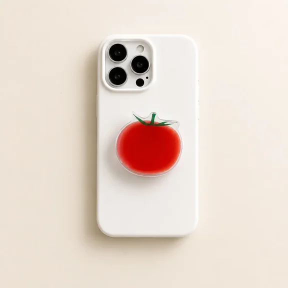 Red Tomato Phone Grip - Fruit Veggie Magnetic Holder & Phone Stand Accessory