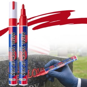Red Tombstone Marker Pen, Weatherproof Quick Drying Paint Marker for Restoring Faded Grave Inscriptions for Gravestone Lettering and Memorial Inscriptions, 1 Pack