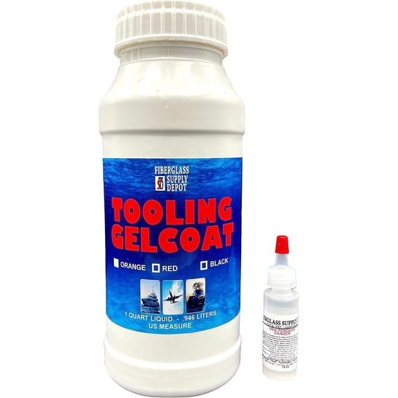 Red Tooling Gelcoat Quart with 15cc Hardener (MEKP)