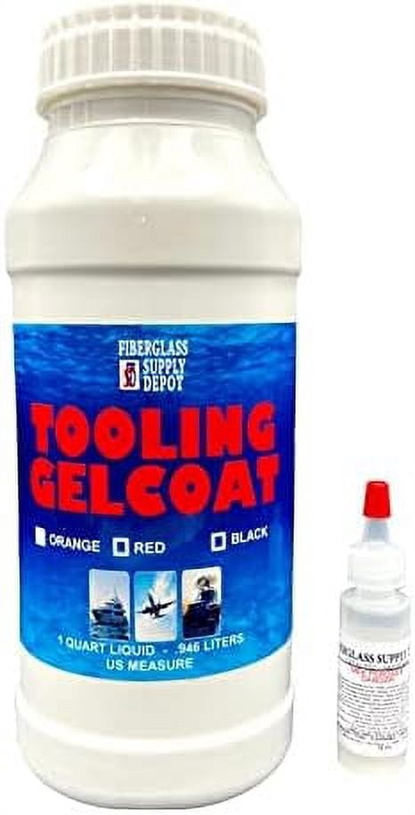 Black Gelcoat Repair Kit With Wax & Hardener – Marine Grade For Boats, Pools, Fiberglass 3 thumbnail image