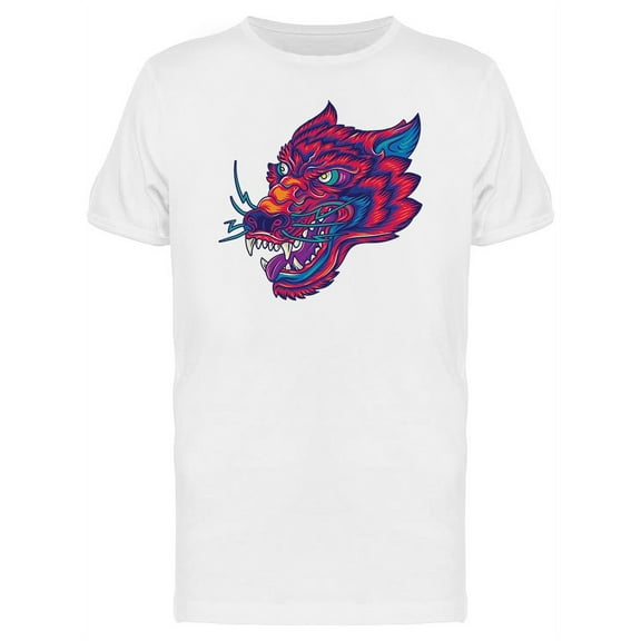 Red Toon Wolf T-Shirt Men -Image by Shutterstock, Male x-Large
