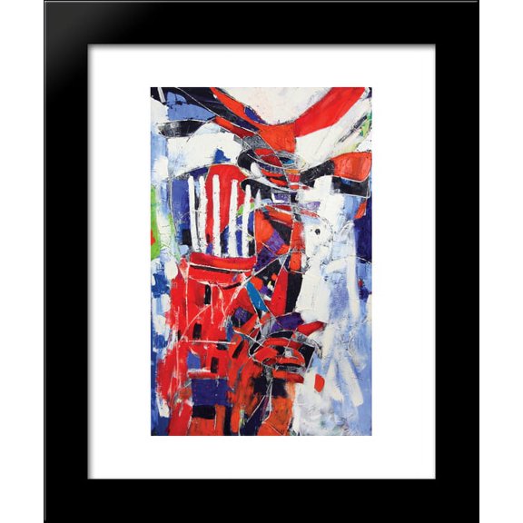 Red Totem (from the Memory Pyramid series) 20x24 Framed Art Print by Nutiu, Romul
