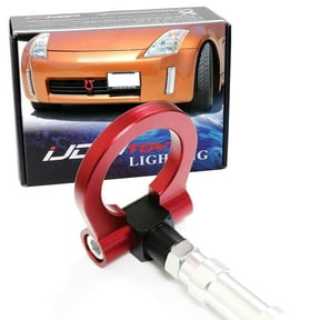 Red Track Racing Style Tow Hook Ring For 2003-2004 Nissan 350Z Z33 Fairlady Z, Made of Lightweight Aluminum