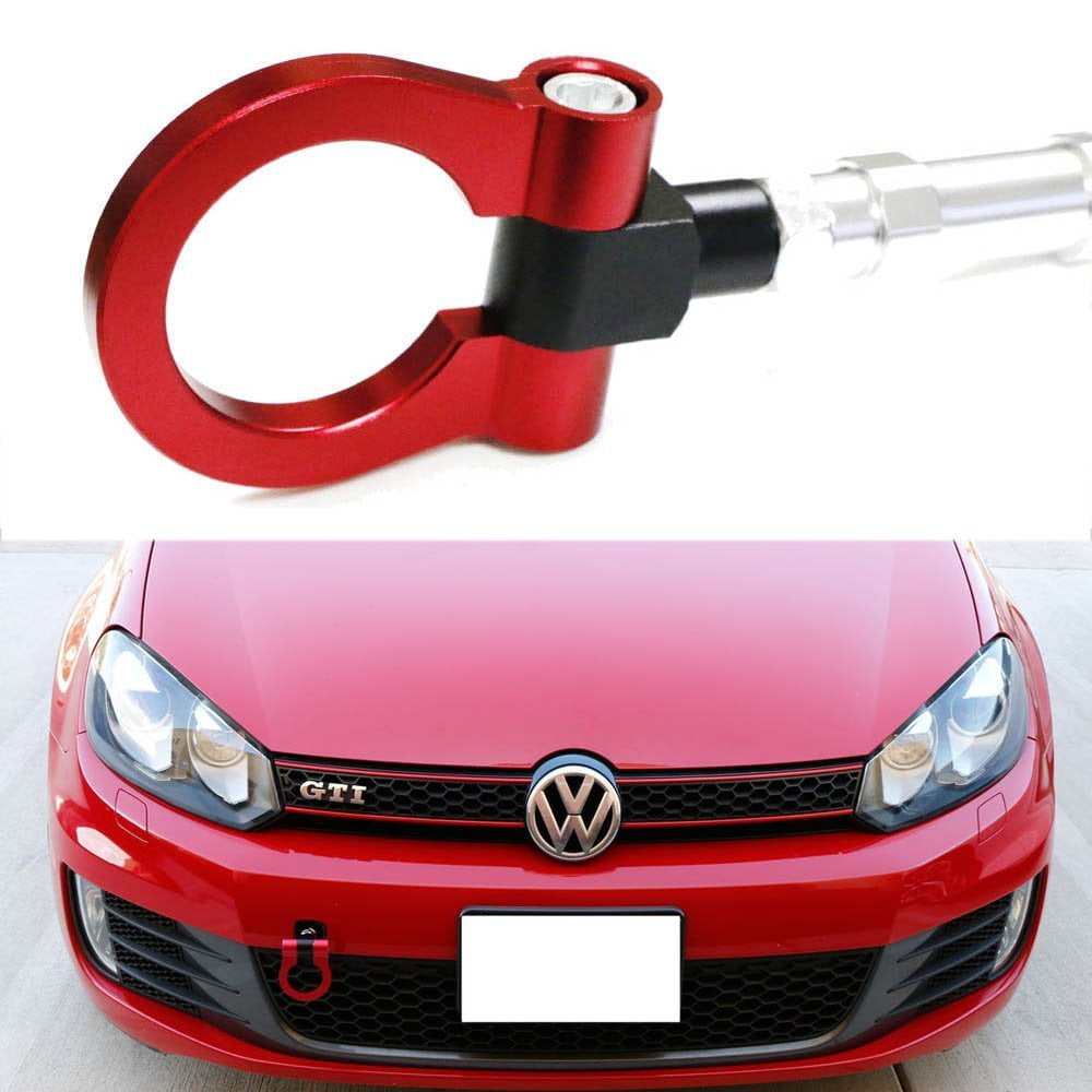 Red Track Racing Style Tow Hook Ring For Volkswagen 0614 Golf GTI MK5