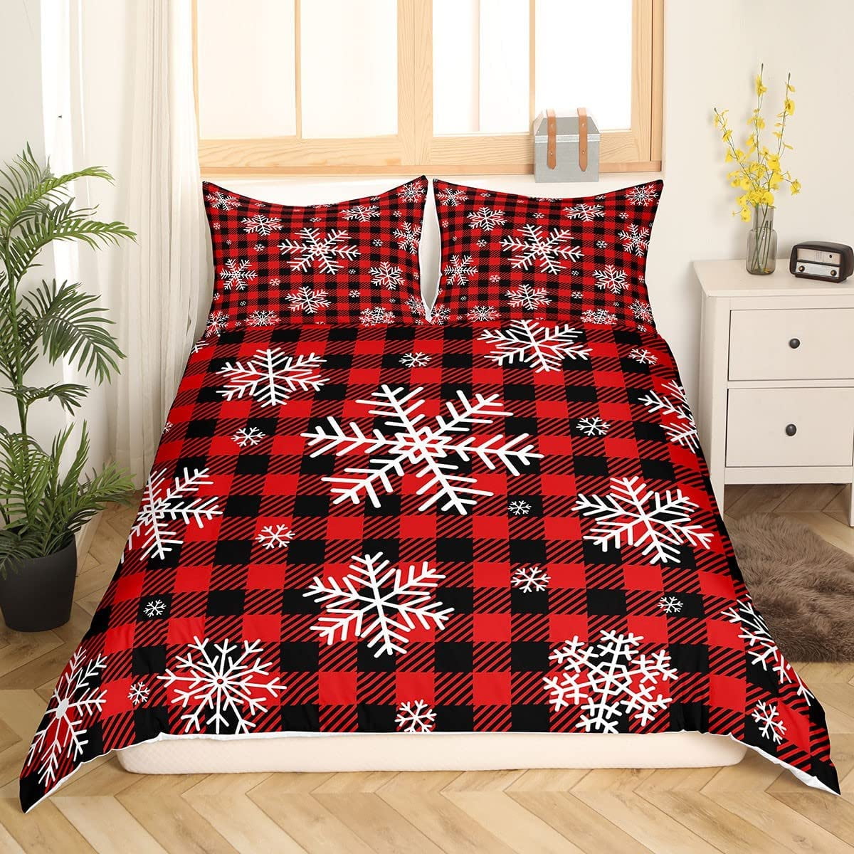 Red Tractor Duvet Cover Full Farm Construction Tractor Bedding Sets For