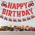 thumbnail image 1 of Red Tractor Theme Birthday Decorations, Glitter Tractor Happy Birthday Banner, Funny Farm Tractor Garland Banner for Kids Tractor Birthday Party Supplies, 1 of 7