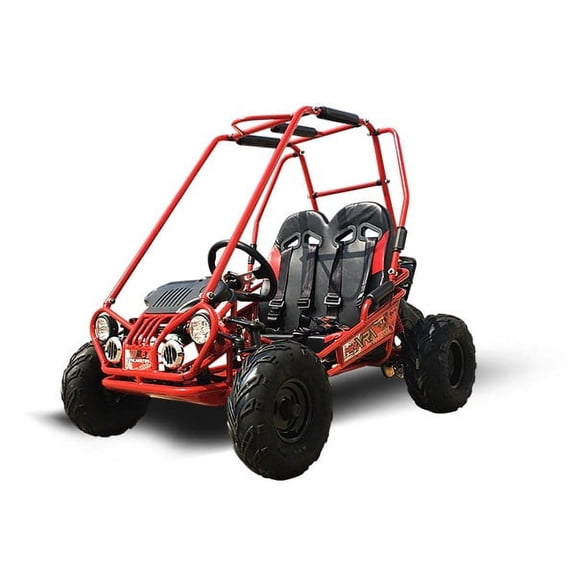 Red TrailMaster Mini XRX Plus Upgraded Go Kart with Bigger Tires, Frame, Wider Seat