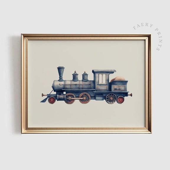Red Train Print Vintage Wall Art Train Nursery Print Boy Toddler Room Print Nursery Art #926 Wall Art Modern Wall Decor
