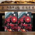 thumbnail image 1 of Red Trains Kitchen Towels Set of 2, Shabby Chic Cartoon Retro Flowers Artwork Absorbent Dish Towels for Kitchen, Microfiber Hand Towel, Quick Drying Tea Towel for Cleaning Decorative Dishcloths, 1 of 7
