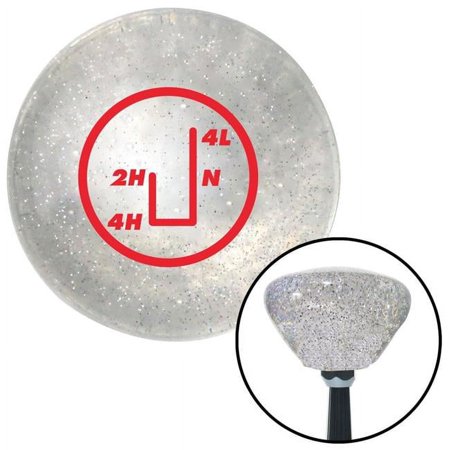 Red Transfer Case No.3 Clear Retro Metal Flake Shift Knob with M16 x 1.5 Insert Auto