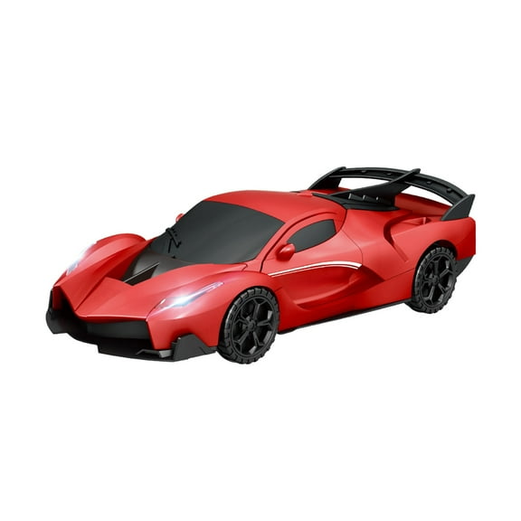 Red Transformable Remote Control Car Toy With Music Lights Auto Rotation Stunt Car Model For Kids High Speed Drift Racing Toy With Sound Effects 360 Spin Gift For Boys Girls 0.74Lb