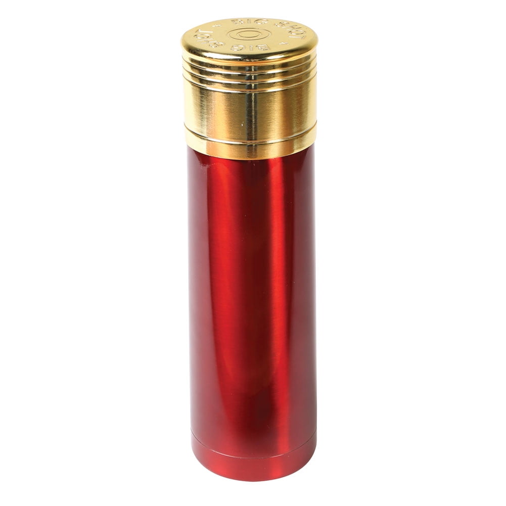 Camo Shotshell Thermo Bottle 12 Gauge Shotgun Shell Travel Thermos Red Gold