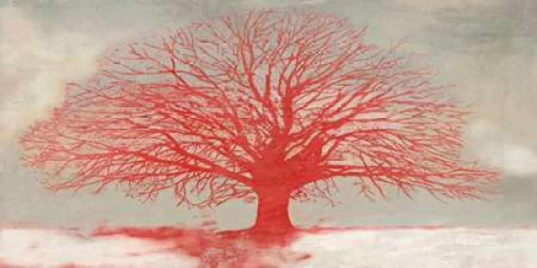Red Tree Canvas Art - Alesso Aprile (10 x 20)
