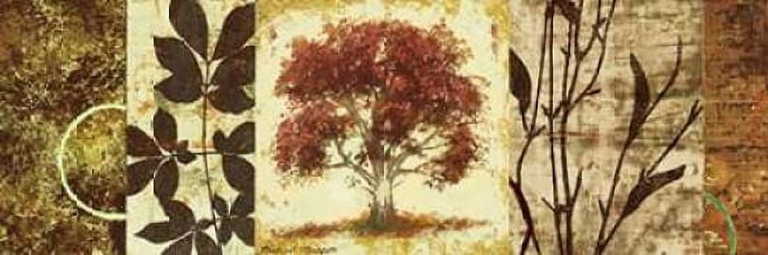 Red Tree Panel I Canvas Art - Michael Marcon (8 x 24)