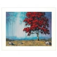 thumbnail image 1 of Red Tree by Tim Gagnon Printed Framed Wall Art Wood Multi-Color, 1 of 3