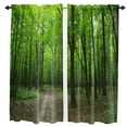 thumbnail image 1 of Red Trees Starry Sky Forest Curtain For Living Room Kids Bedroom Kitchen Window Curtains Home Interior Drapes, 1 of 7