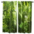 Red Trees Starry Sky Forest Curtain For Living Room Kids Bedroom