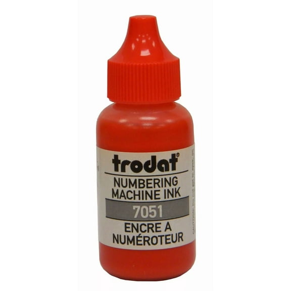 Red Trodat Numbering Machine Stamp Refill Ink 1Oz BotNTLe