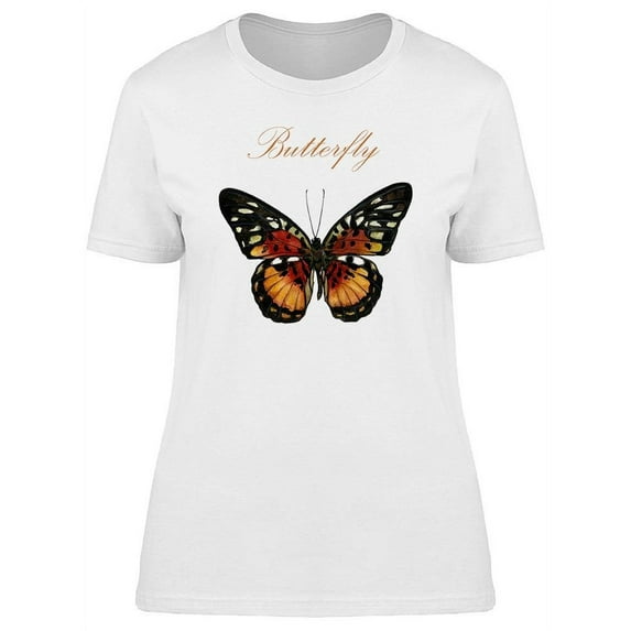 Red Tropical Butterfly T-Shirt Women -Image by Shutterstock, Female 3X-Large