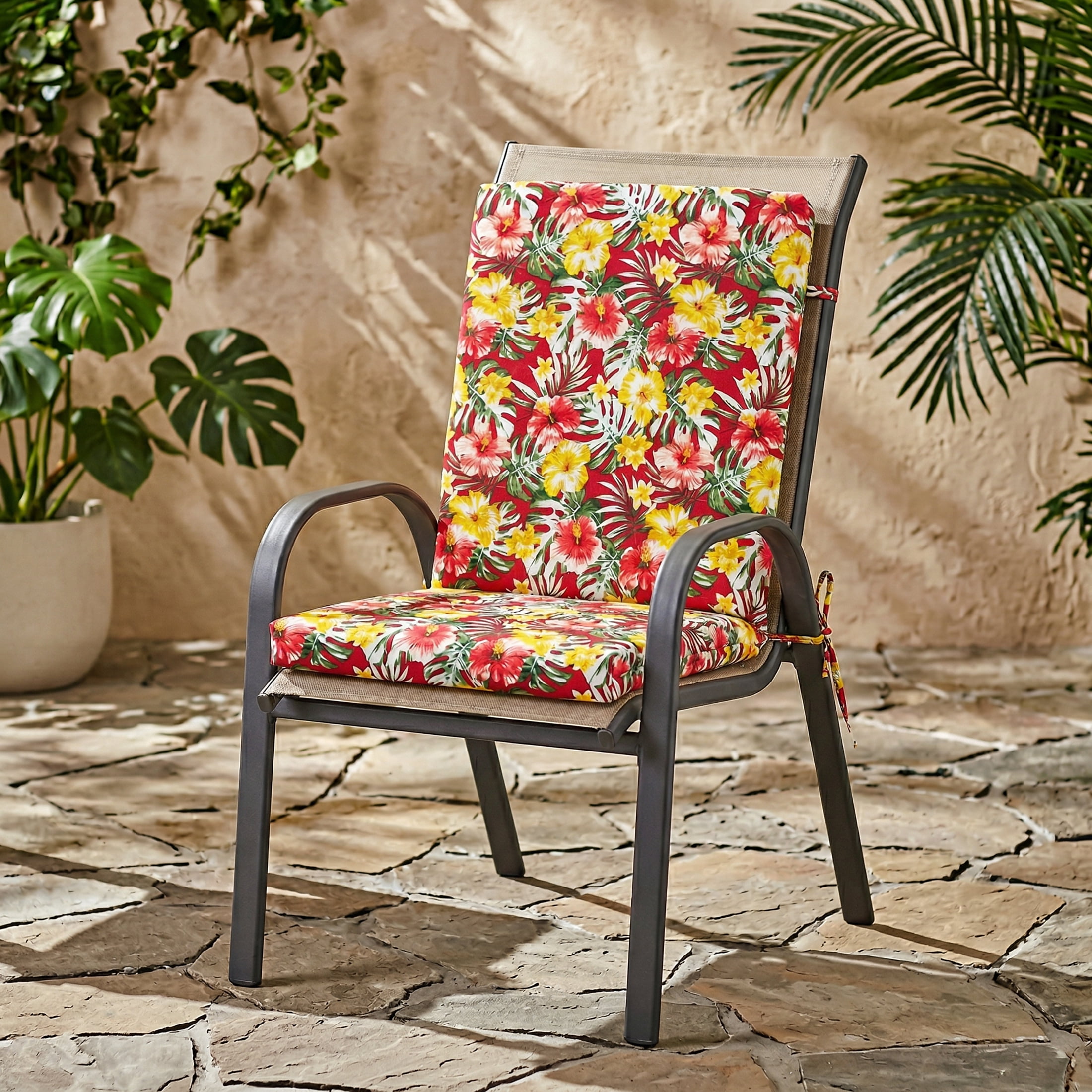 Sun Terrace 44x19 Tropical Lounge Chair Cushions, Deep-Seat, 2 Count