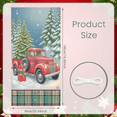thumbnail image 1 of Red Truck Christmas Banner Snow Tree Lights for Holiday Decoration Winter Party Outdoor, 1 of 9