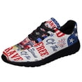 thumbnail image 1 of Red Truck Country Truck Happy 4th of JulyLand of The Free Because Of The Brave American flag Shoes Sneakers Black Size 7, 1 of 7