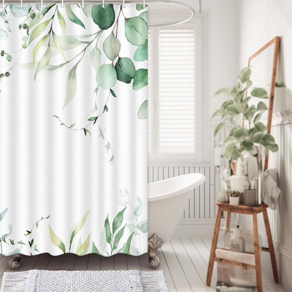 Red Truck Shower Curtain Waterproof Polyester Fabric,Retro Red Truck with Farm Fresh Sunflower USA Flag 36x72inch Curtain Decor Sets with Hooks for Bathroom Showers and Bathtubs