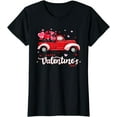 thumbnail image 1 of Red Truck With Hearts Happy Valentine's Day Gifts For Women T-Shirt, 1 of 3