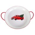 thumbnail image 1 of Red Truck With Holiday Tree Round Painted Metal Serving Tray 13.5 Inches, 1 of 2