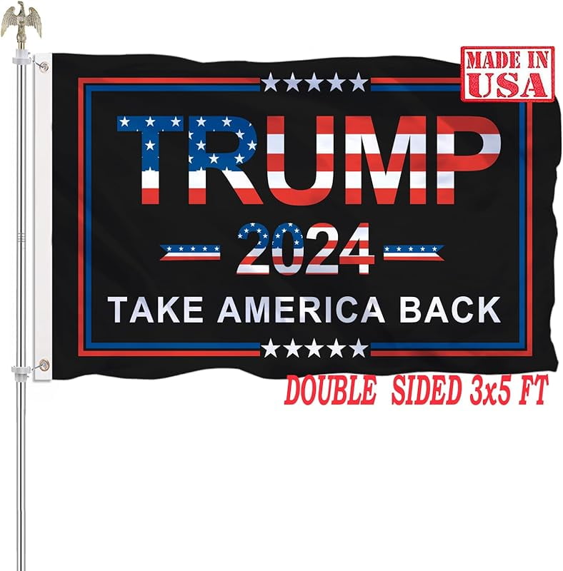 Red Trump 2024 Flag 3x5 Outdoor Double Sided Trump Flags 3x5 Red Make America Donald Trump Flags