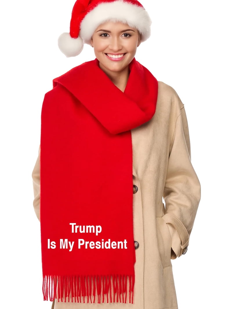 Red Trump 2024 Scarf – Patriotic Winter Wear | MAGA 