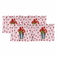 thumbnail image 1 of Red Tulip Flowers Curtain Valances for Windows, Kitchen Valance Window Treatments Panel 2 Pack, Spring Farmhouse Floral Botanical Pink Rod Pocket Short Curtains for Bathroom Bedroom 42 x 12 Inch, 1 of 8