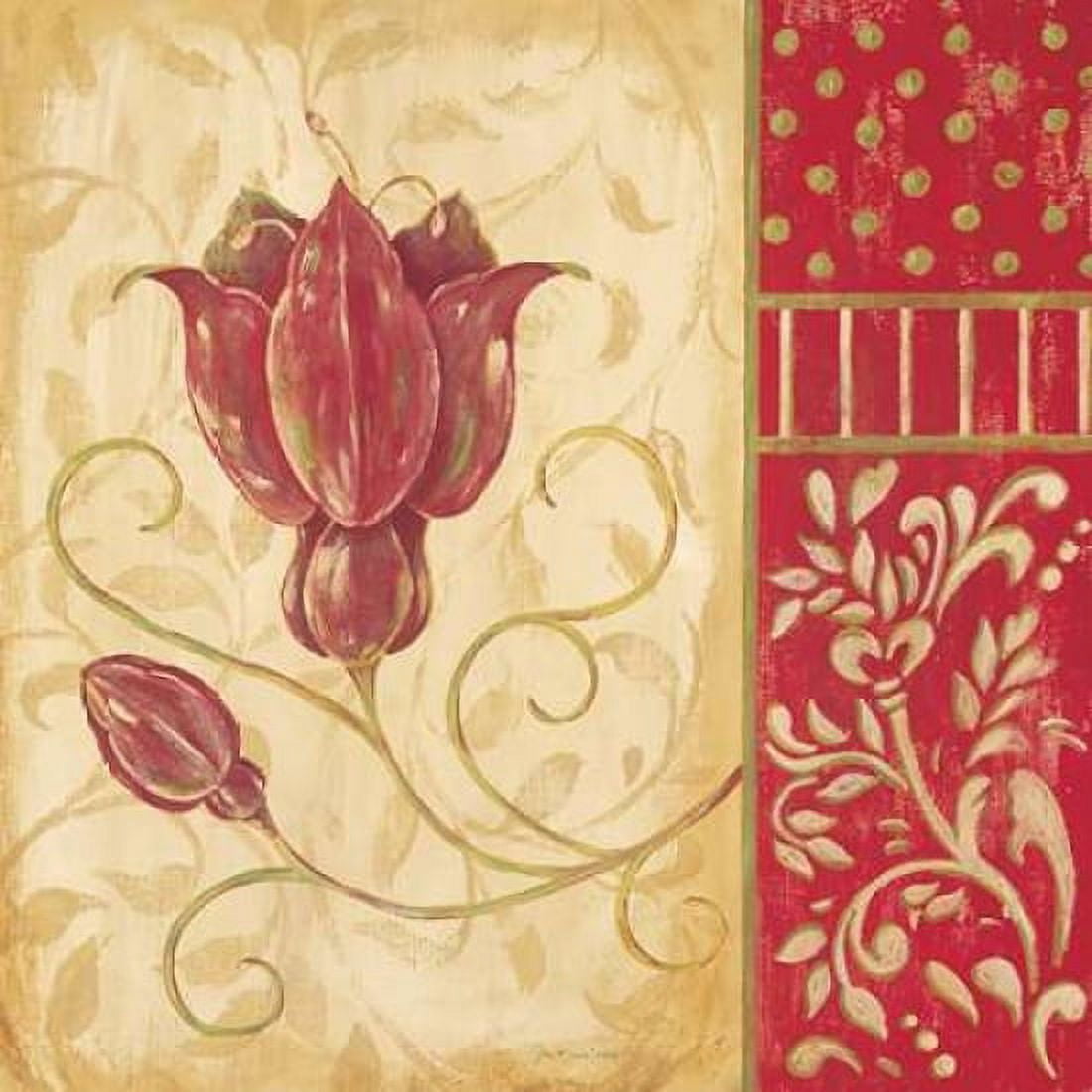 Red Tulip II Canvas Art - Jo Moulton (24 x 24)
