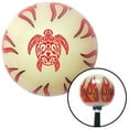 thumbnail image 1 of Red Turtle Ivory Flame Shift Knob with M16 x 1.5 Insert Shifter Auto Manual Custom Brody, 1 of 1