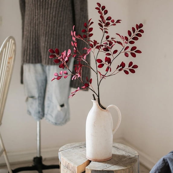 Red Tzu Tan Leaf Stem 42" Tall