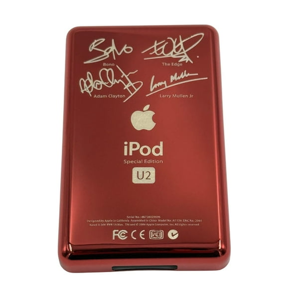 Red U2 Edition iPod Classic 5th 6th 7th Thin Bottom Rear