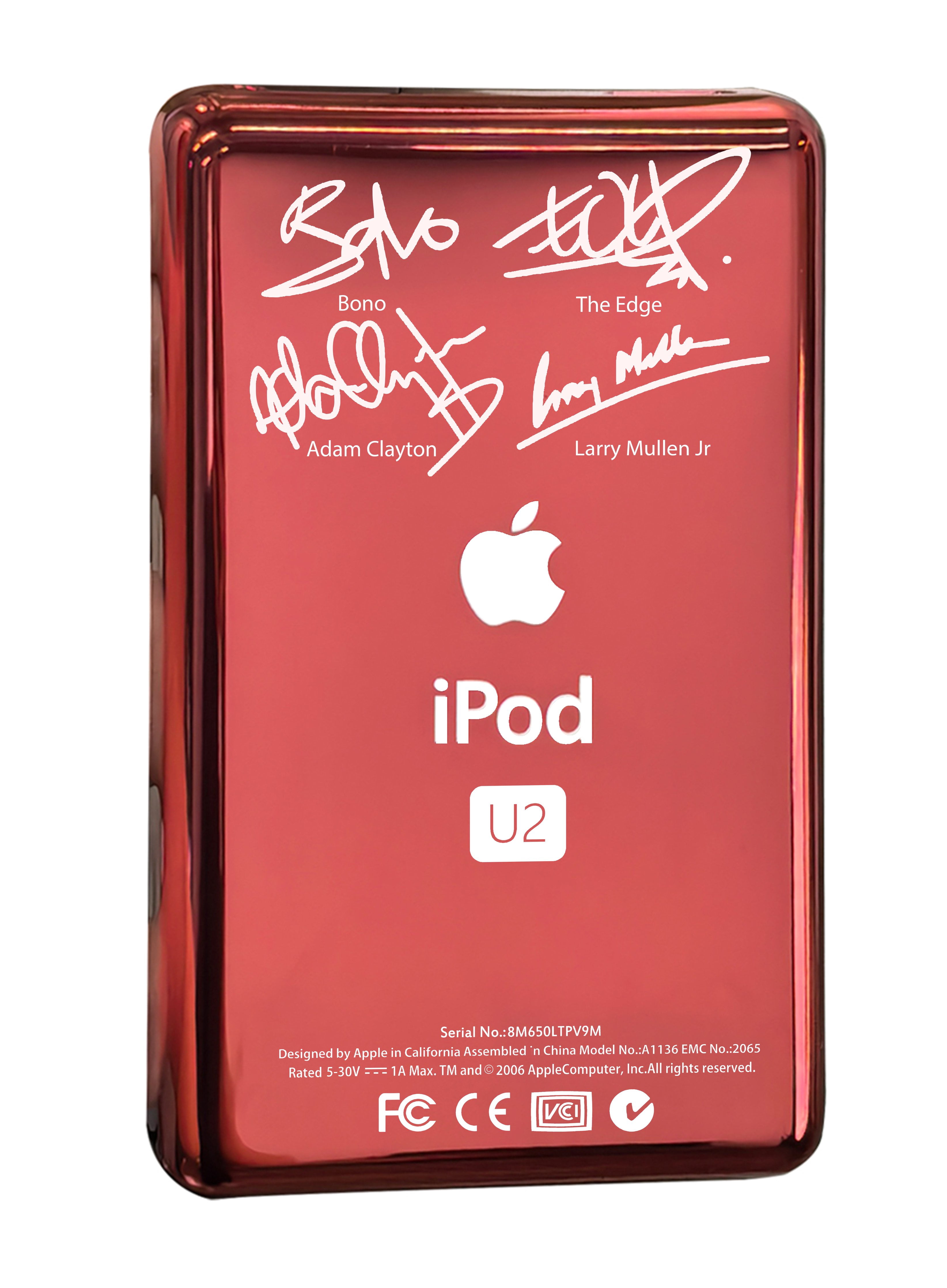 Red U2 Edition iPod Classic 5th 6th 7th Thin Bottom Rear Metal