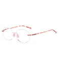 thumbnail image 1 of Red Ultra-light Anti-blue Light Reading Glasses 1.50 for Women Oval Fashion Rimless Readers +1.50 TR90, 1 of 7