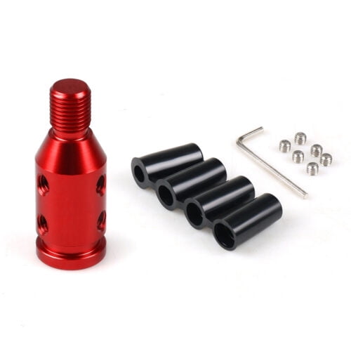 Red Universal Car Shift Knob Adapter for Non Threaded Shifters M12x1.25mm